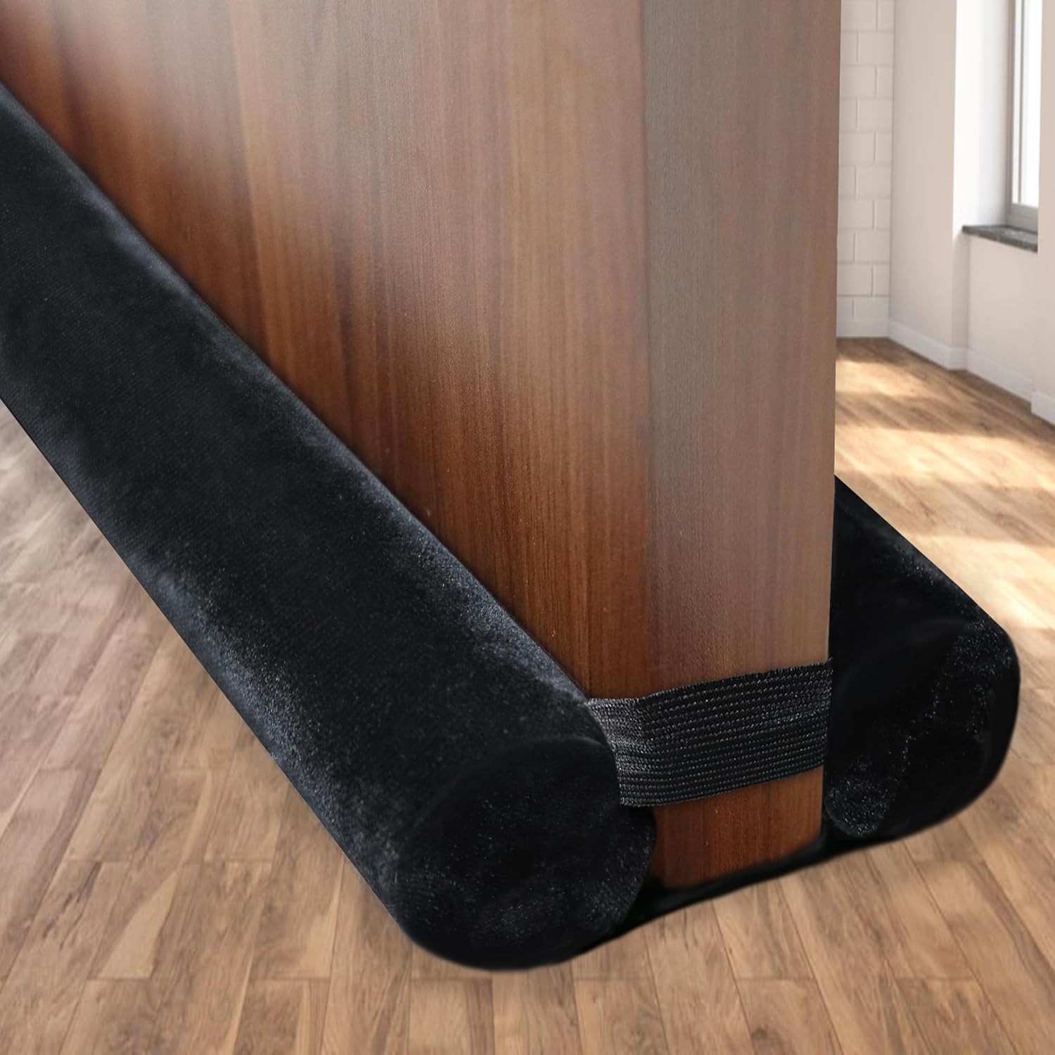 JUJIBL under Door Draft Stopper 32 Inch for Huge Gap up to 2 Inch Draft Blocker for Bottom of Door 27-35 Inch Seal Insulator Noise Stopper Weather Stripping Breeze Blocker