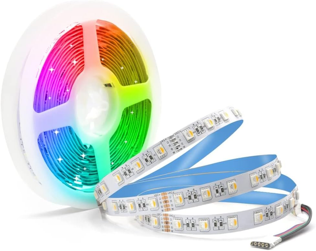 Arotelicht RGBW LED Strip 16.4Ft/5M RGBW Strip Lights 24V 300Leds SMD5050 Rgb+Warm White Strips Flexible Tape Lights Living Room, Bedroom, Ceiling, Tv,Home, KTV, Club Decoration (Strip Only)