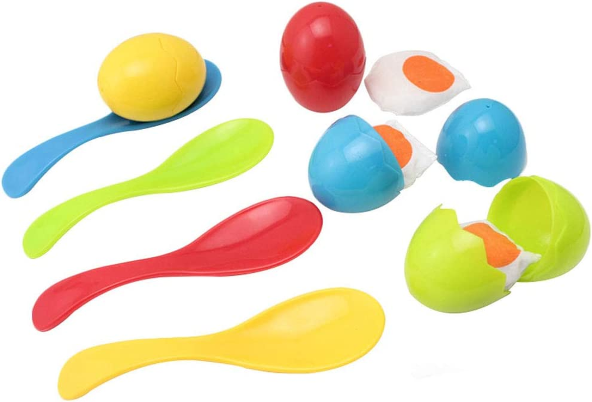 BOHS Egg Spoon Race Game with Yolk – Kids Outdoor Activity for Kindergarten, Backyard Parties, and Easter Day