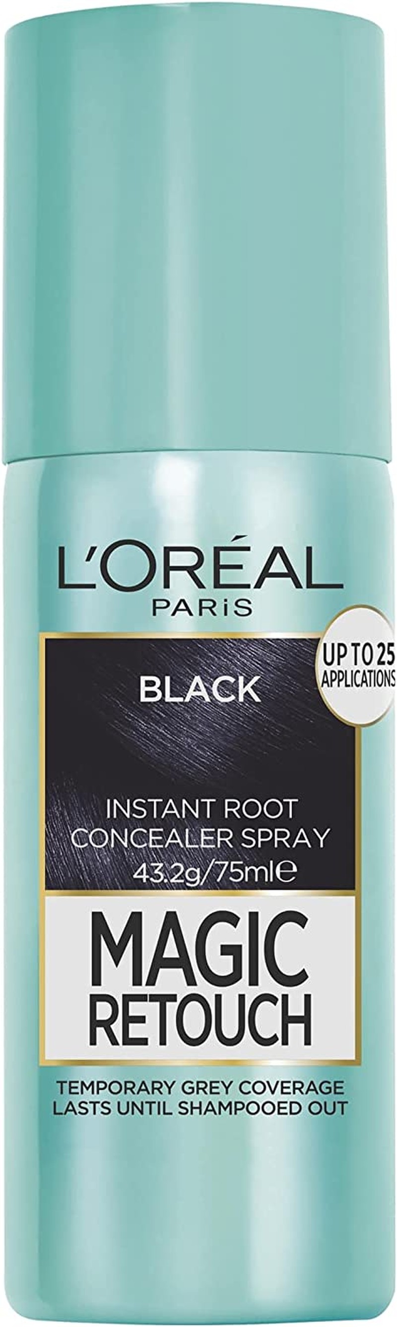 L’Oréal Paris Magic Retouch Temporary Root Concealer Spray – (Instant Grey Hair Coverage), Black 1