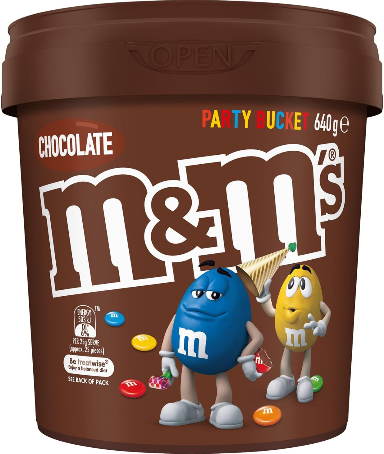 M&M’S Milk Chocolate Snack and Share Party Bucket 640G