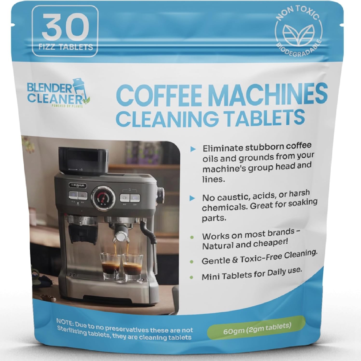 Espresso Coffee Cleaning Tablets (30 Tablets / 1 Year Supply) for Breville, Jura, Delongi, Miele, and Universal Brands – Grease and Residue Cleaner for Baristas – Miles Kay