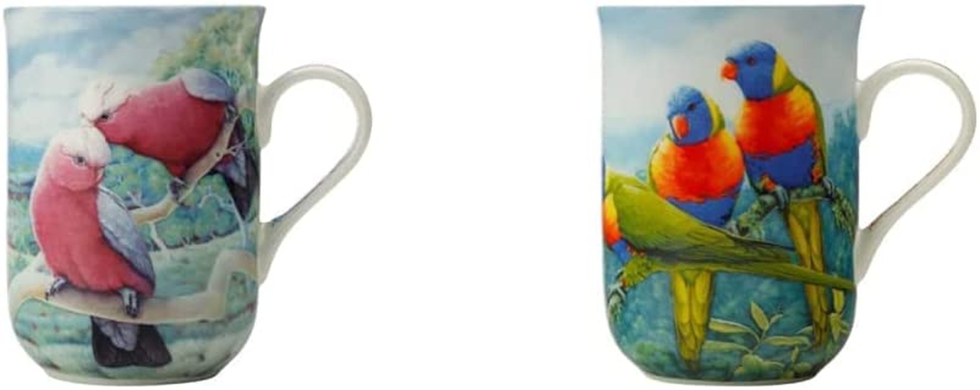 Maxwell & Williams Birds of Australia KC 10Yr Anniversary Mug 300ML Galah Gift Boxed & Birds of Australia KC 10Yr Anniversary Mug 300ML Lorikeet Gift Boxed