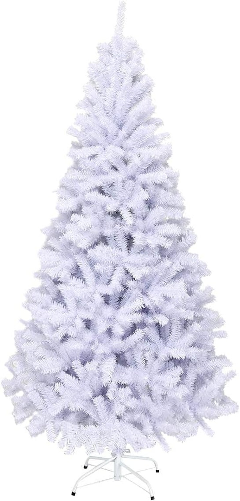 Christmas Tree 5.9Ft White Xmas Trees, Decorations Holiday Party Gift Home Garden Store Decor, 650 Tips Thick Foliage Easy Assembly Indoor and Outdoor