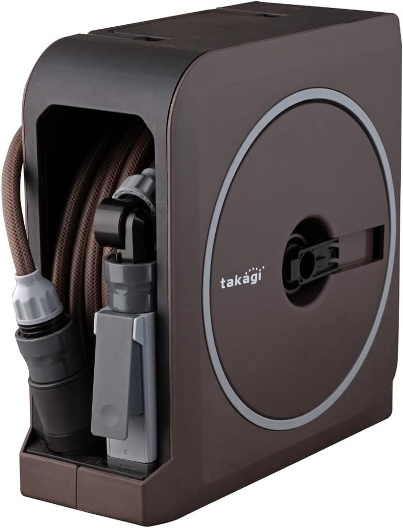 Takagi RM1220BR Hose Reel NANO NEXT 66.4 Ft (20 M) (BR), Brown, Fashionable