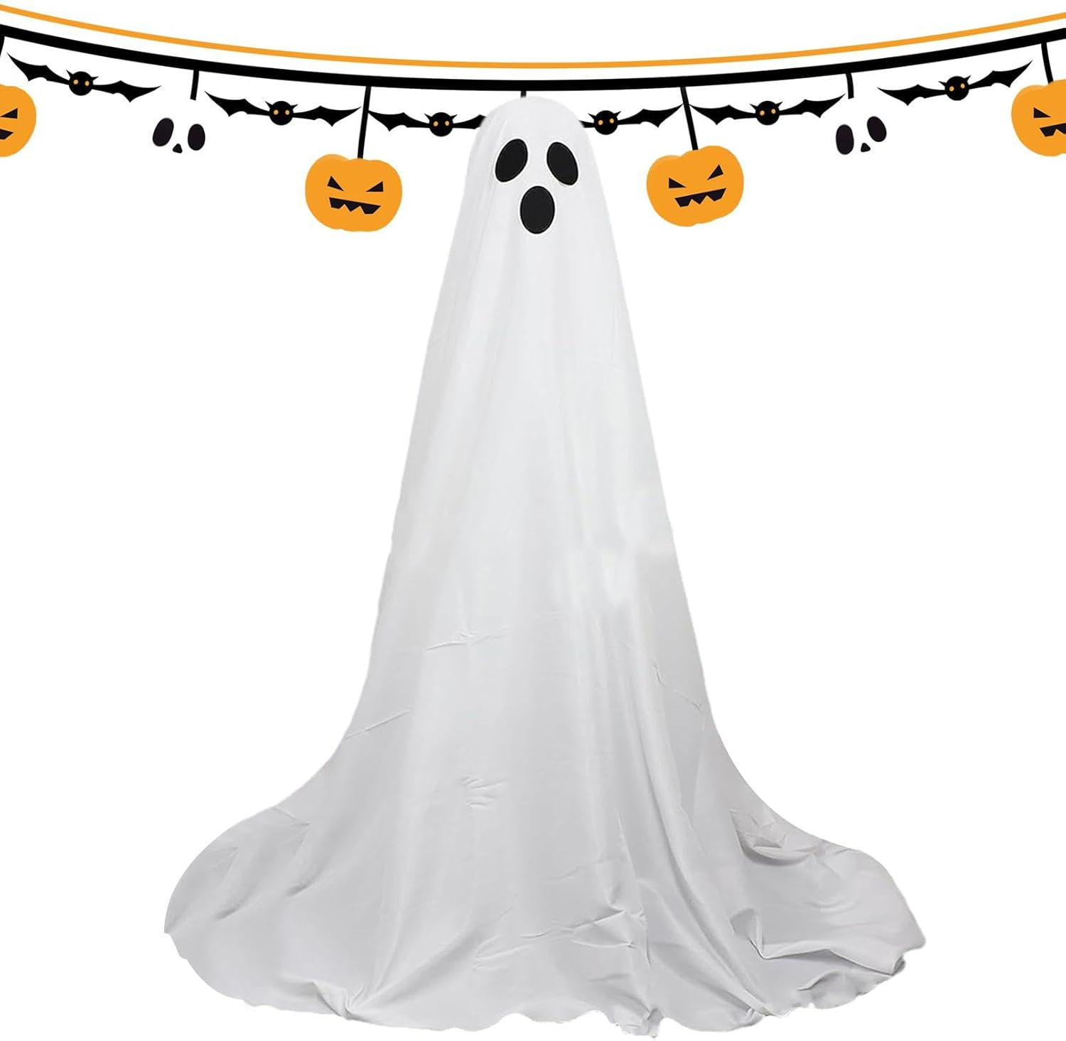 Ghost Decorations outside – Big Spooky Ghost Halloween Decor | Halloween Light-Up Standing Ghost, Light up Ghost Spooky Halloween Glowing Decor, Spooky Ghost Halloween Decor Led Lighted for Front Yard