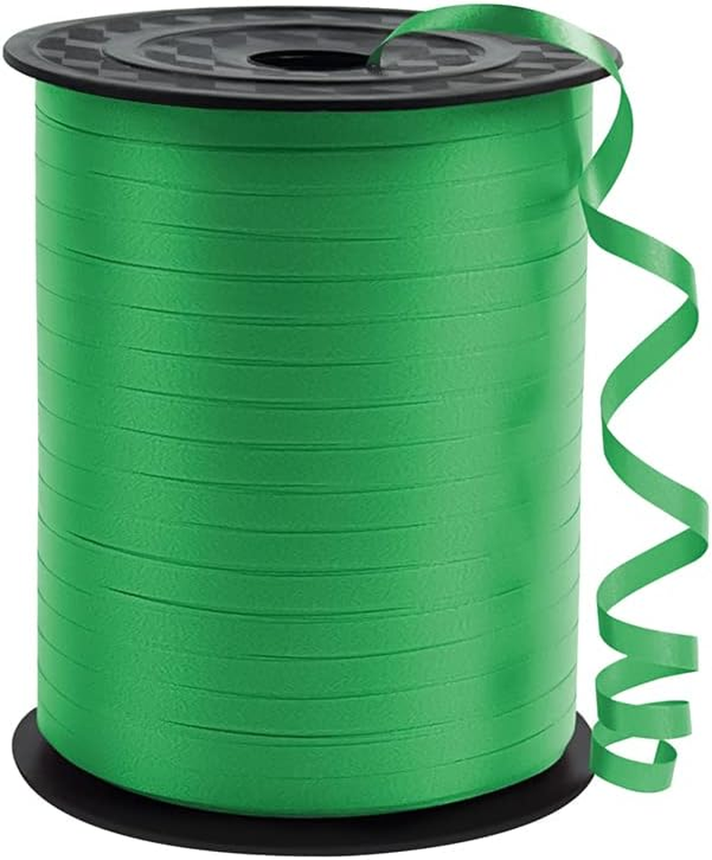 Premium Green Curling Ribbon, 1/5″ Wide X 500 Yards Christmas Curling Ribbons for Gift Wrapping, Party Decoration, Balloon String, Ribbons for Florist Flower (1 Roll)