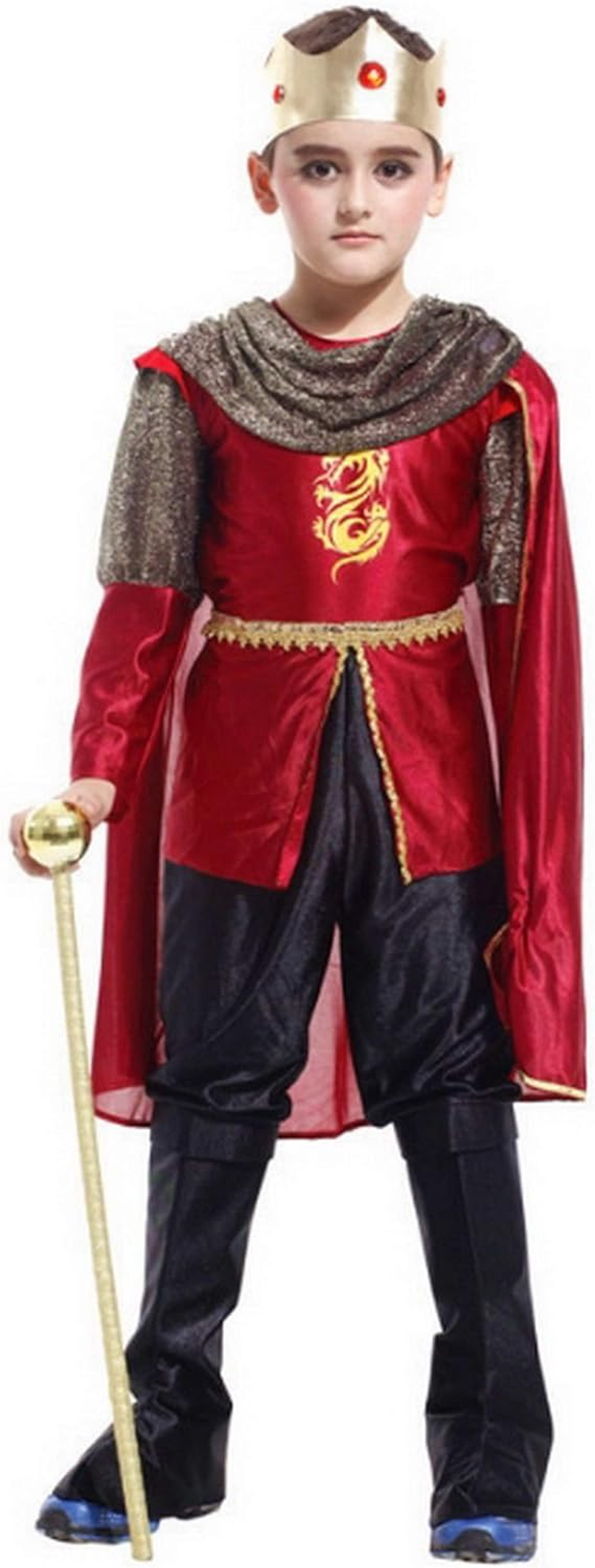 Brcus Boys Lord Prince Noble King Halloween Cosplay Costume Role Play Dress Up