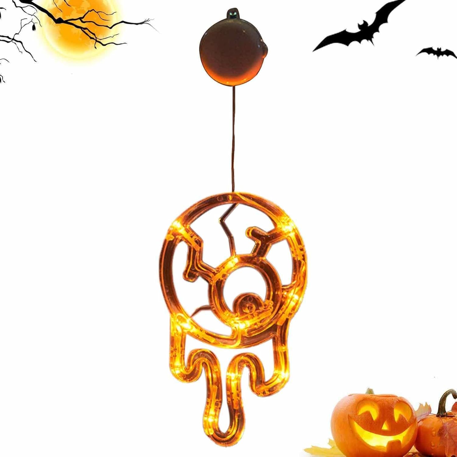 Light up Halloween Window Decorations – Indoor Window LED Lights – Decorative Tool with Suction Cups for Balconies, Walls, Doors, Porches, Cabinets, Bedrooms Pochy