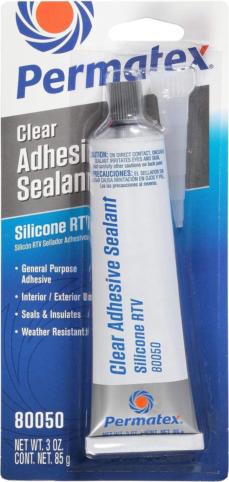 Permatex Clear RTV Silicone Adhesive Sealant, 85 G