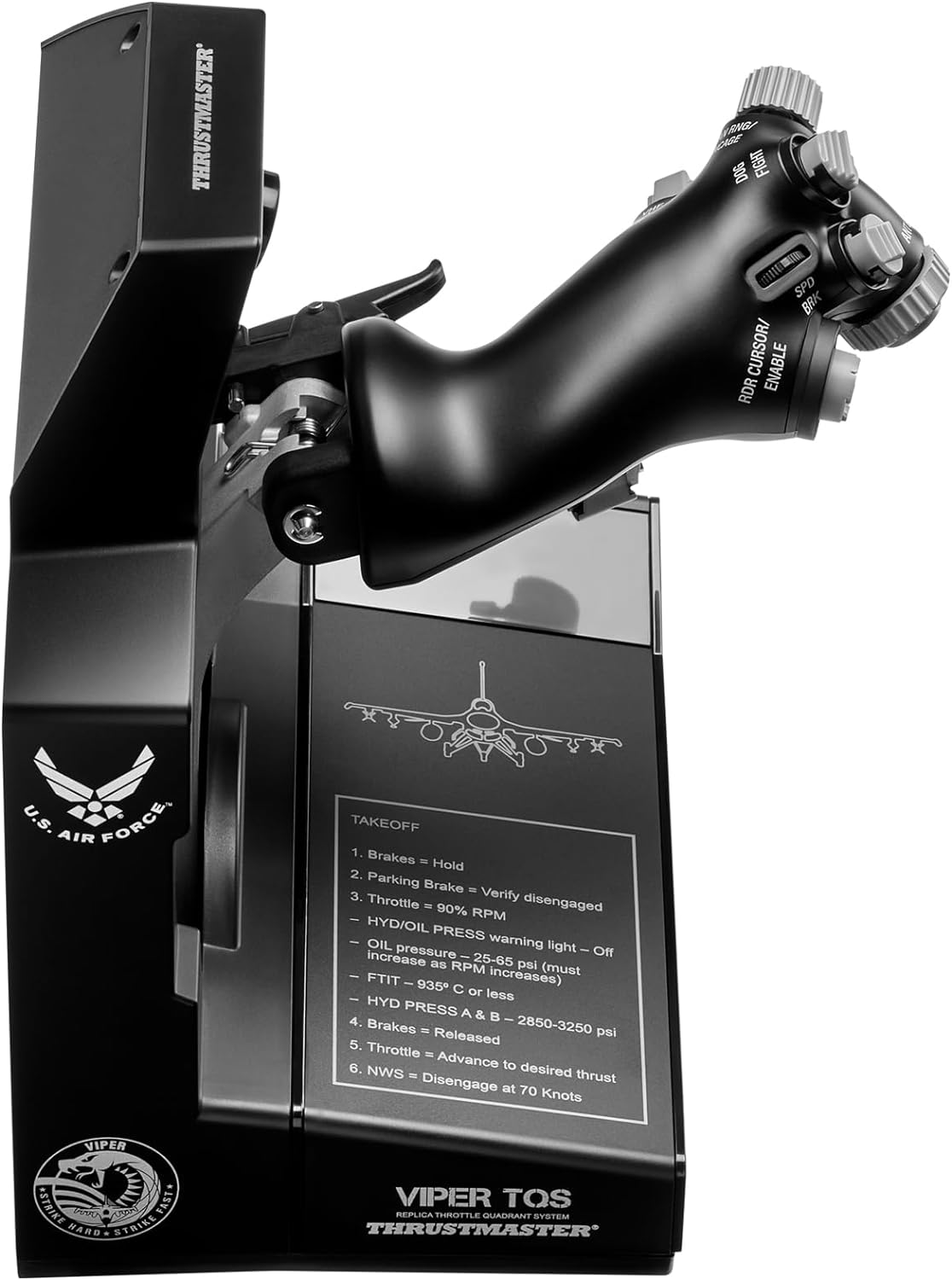 Thrustmaster Viper TQS: Metal Throttle Quadrant System, 21 Action Buttons, 5 Axes, Iconic Chaff/Flare Functions, Licensed by the U.S. Air Force (PC)