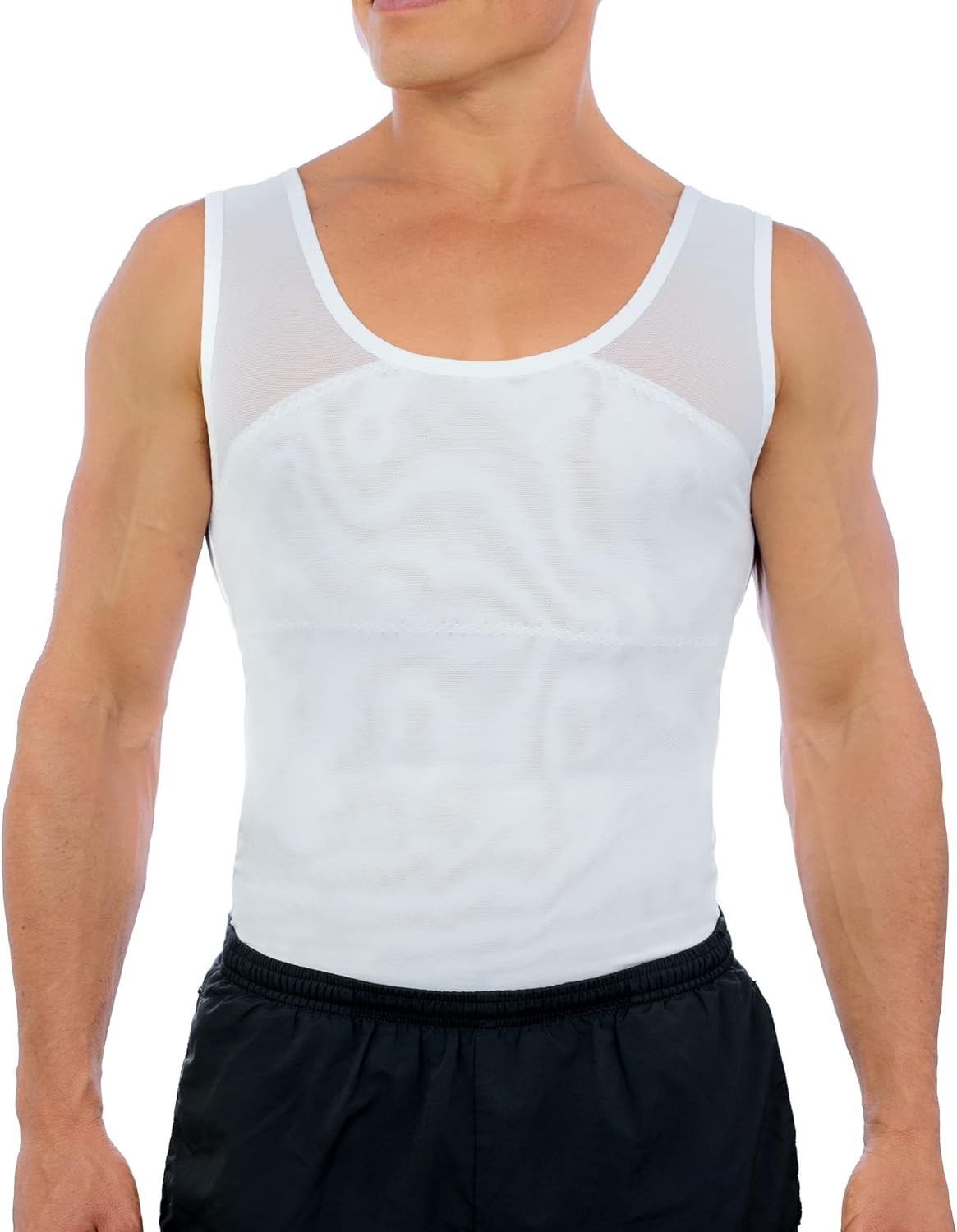 Esteem Apparel Original Men’S Chest Compression Shirt to Hide Gynecomastia Moobs