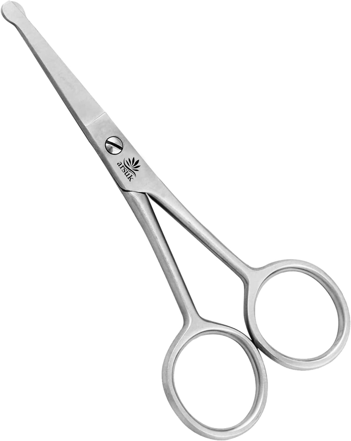 ARSUK Dog Scissors for Grooming Face and Paws, Ear and Eyes – Blunt Rounded Tip to Trim Any (Cat and Dog) Hair Securely Length 4.5-Inch Stainless Steel