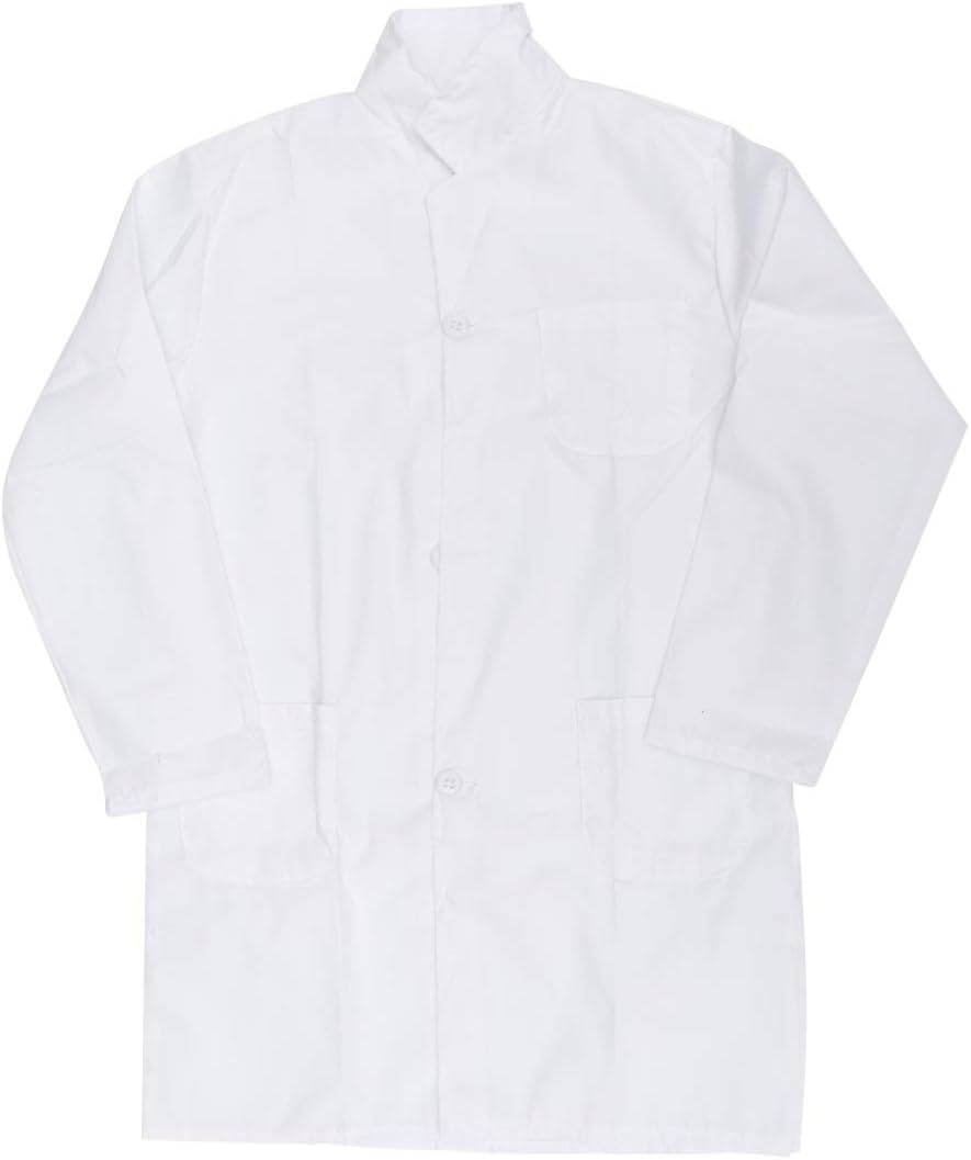 TOYANDONA Dress up Lab Coat for Kids- White Doctors Lab Coat Role Play Costume for Girls and Boys Childrens Lab Coat for School Projects Halloween Costumes- S