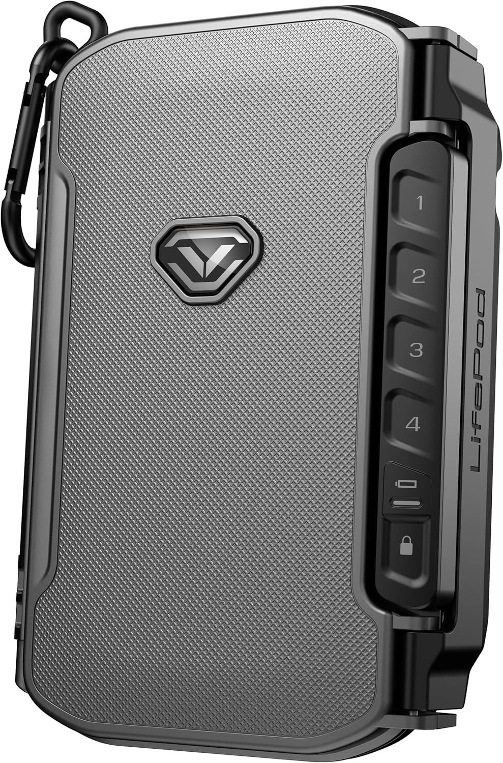 VAULTEK Lifepod X Micro Weatherproof Electronic Lockbox Secure Travel Case Rugged Mini Portable Case with Backlit Keypad (Gunmetal)