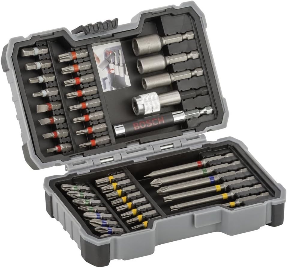 Bosch Accessories Bosch Professional 43 Pcs. Screwdriver Bit Set Extra Hard (PH-, PZ-, Hex-, T-, TH-, S-Bit, Accessories Rotary Drill and Screwdriver)