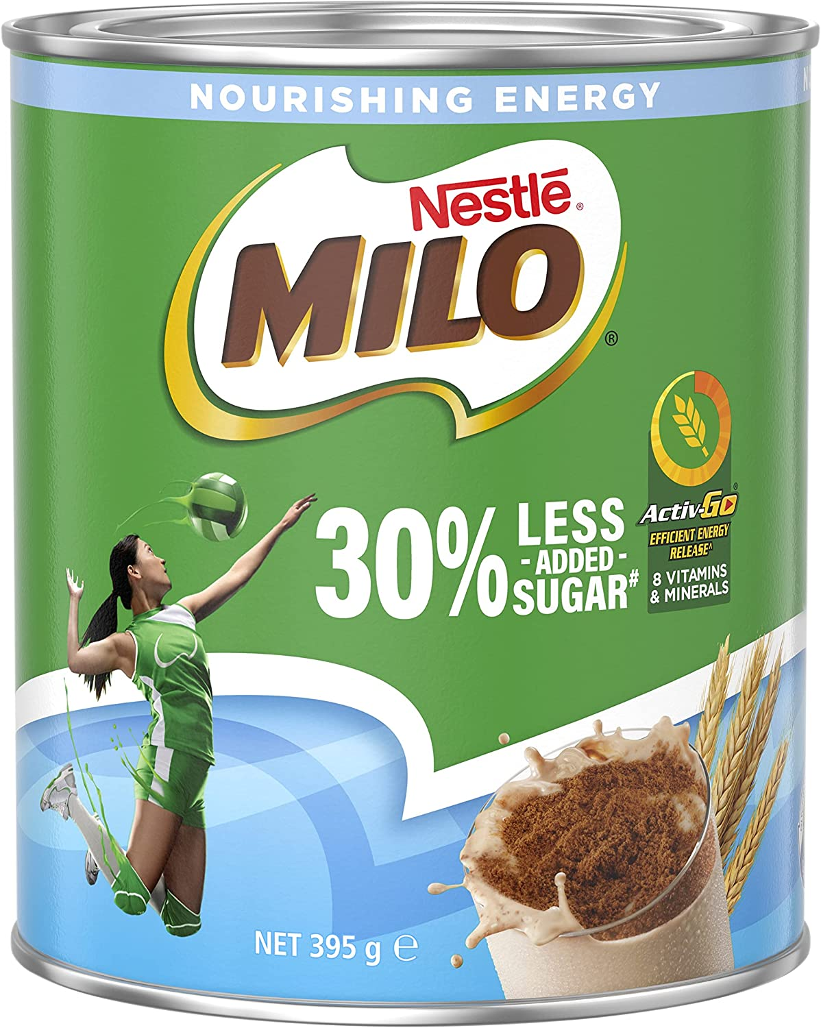 Milo 30% Less Added Sugar Chocolate Malt Powder Drink, 395G