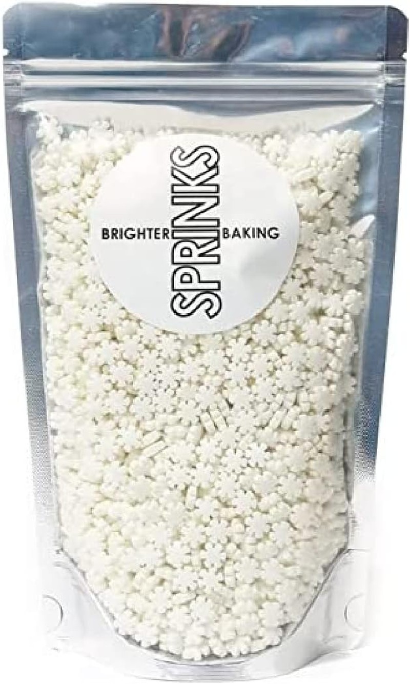 Sprinks Snowflakes Sprinkles – 500G White Sprinkle Mix for Cake Decorating, Cupcakes, and Desserts | Perfect for Winter-Themed Treats, Holidays & Special Occasions