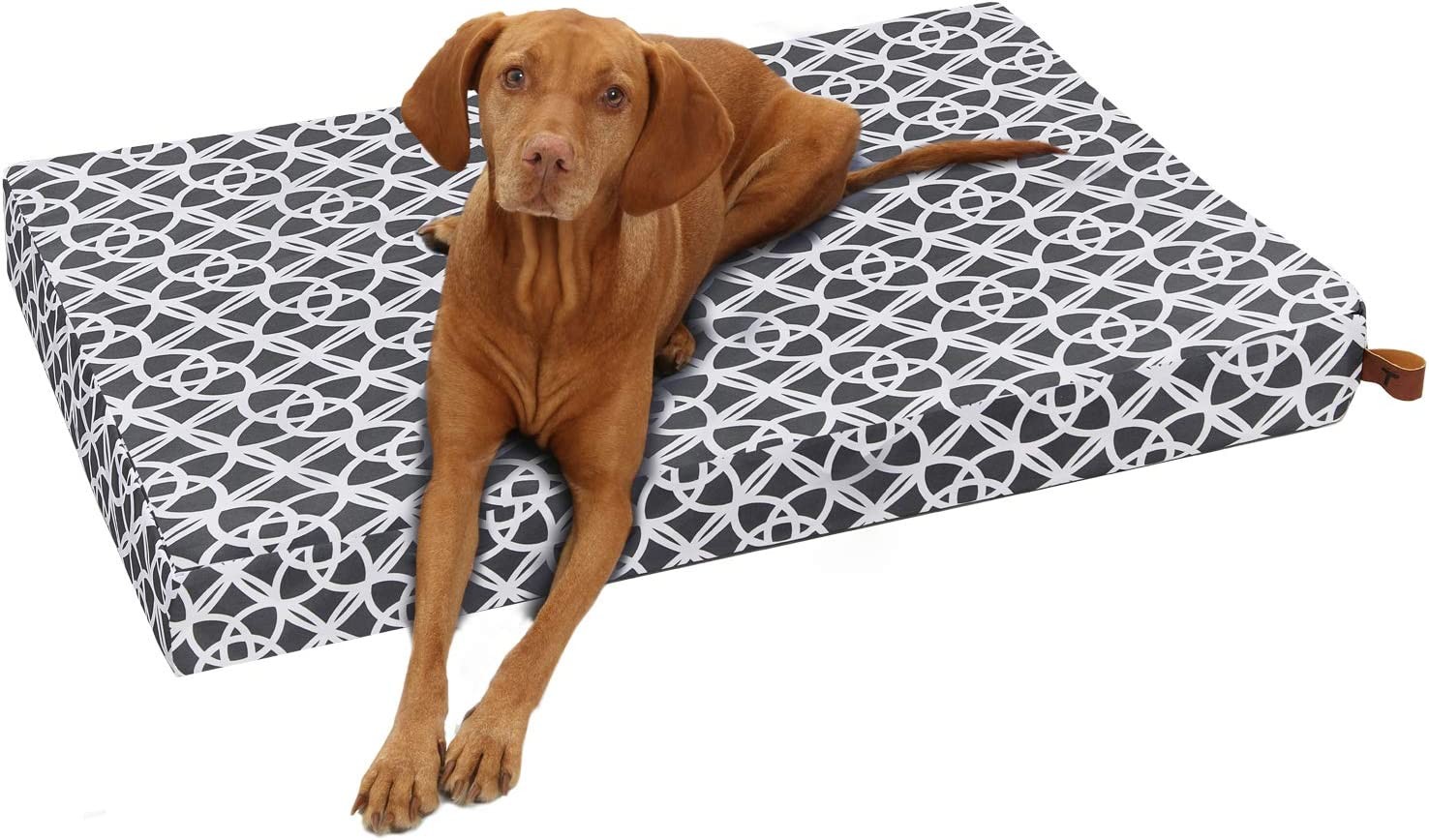 Tempcore Large Dog Bed (M/L/XL) for Small, Medium, Large Dogs up to 50/80/110Lbs -Waterproof Dog Bed with Removable Washable Cover – Orthopedic Egg Crate Foam Water Resistant Pet Mat