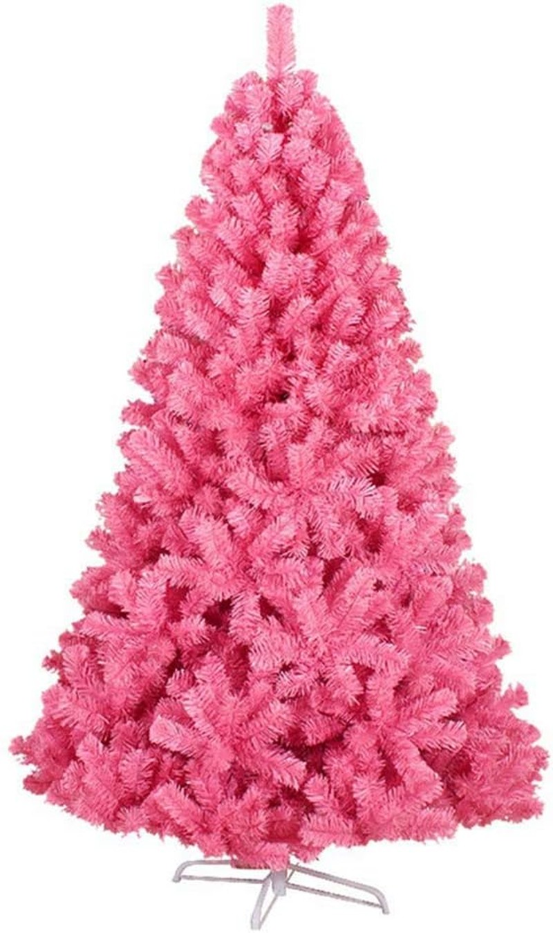 Ariv Pink Christmas Tree 1.8M 6Ft Bushy 1200 PVC Tips Metal Stand Frame Easy Assemblely for Family Home Hotel Store Mall Holiday Decoration Ornaments