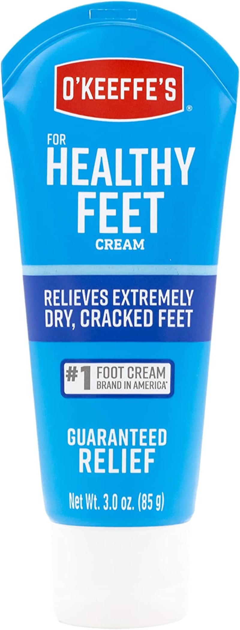 O’Keeffe’S Healthy Feet Foot Cream, Relieves and Repairs Extremely Dry Cracked Feet, Instantly Boosts Moisture Levels, 85G/3Oz Tube, (Pack of 1) K0280001