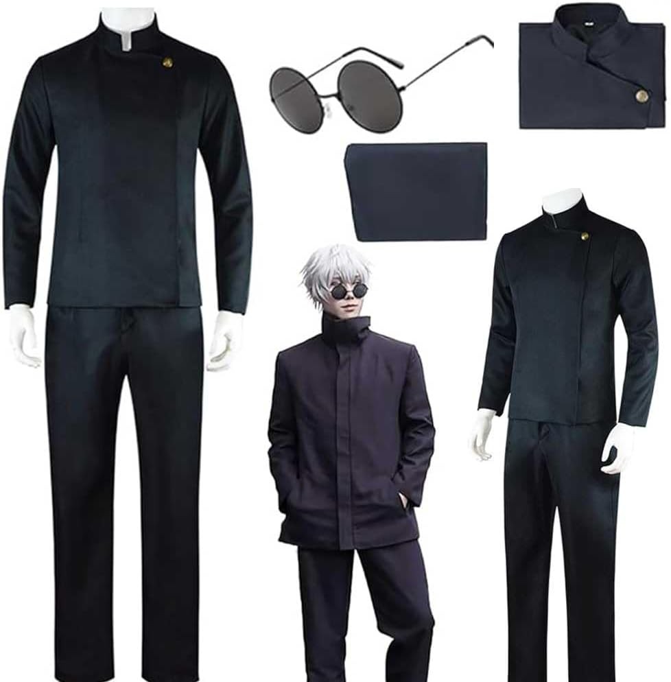 Vasfarok Satoru Gojo Cosplay Costume Kimono Robe Satoru Gojo Cosplay Outfit Uniform Halloween Men