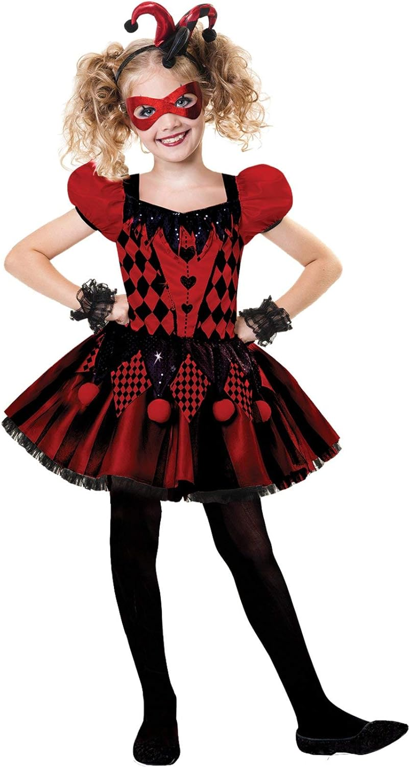 Amscan Girl’S Harlequin Cutie Fancy Dress Costume, Size