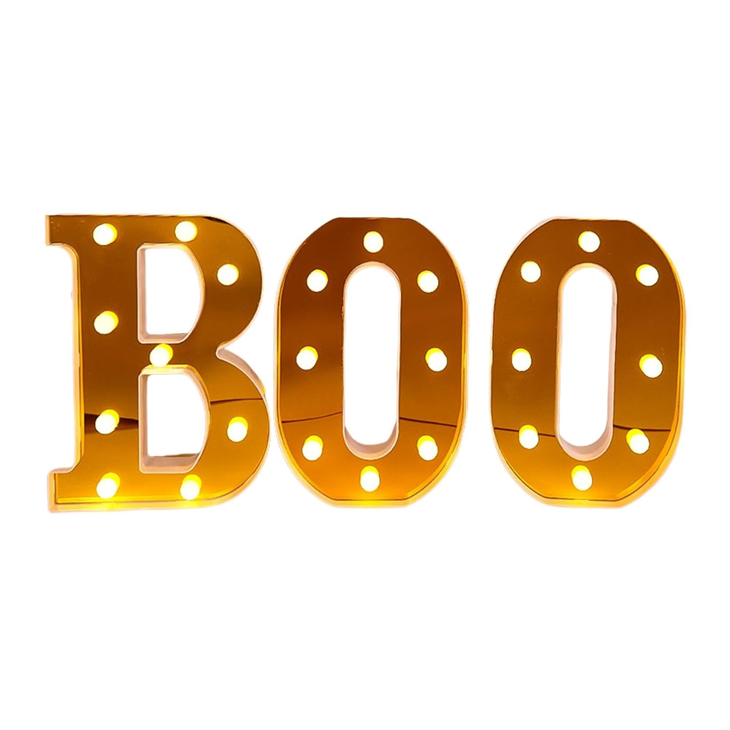 Gungtj LED Boo Letters, Halloween Indoor Lights, Halloween Light Decorations, LED Letter Lights, Light up Letters Sign for Night Light, Perfect and Suitable Decoration for Home