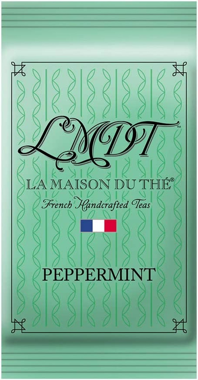 LMDT French Handcrafted Peppermint Tea. Enveloped Teabags, 100 Count