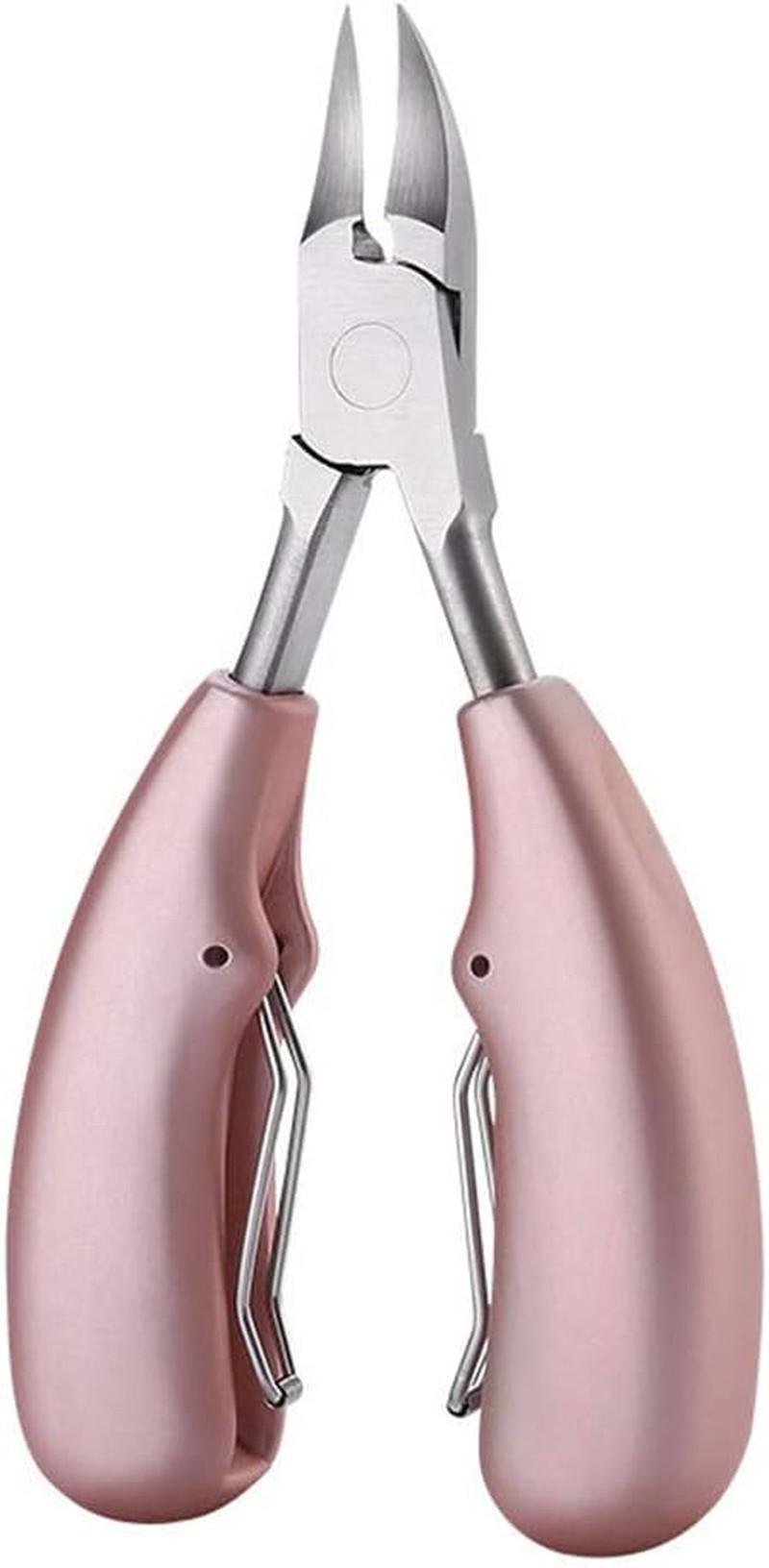 JISTL Nail Clippers for Ingrown/Thick Toenail Surgical Grade Stainless Steel Sharp Blades with Soft Ergonomic Handles for Easy Grip Best Nail Clipper & Pedicure Tool 5.12 in Rose Gold