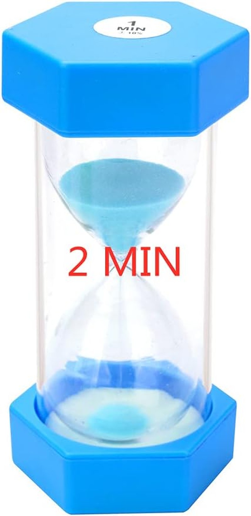 Sand Timer 2 Minute Hourglass Timer: Plastic Sand Clock 2 Minutes, Large Blue Sand Watch 2 Min, Colorful Hour Glass Colorful Sandglass Timer for Kids, Game, Classroom, Kitchen, Decoration (2Min, Blue)