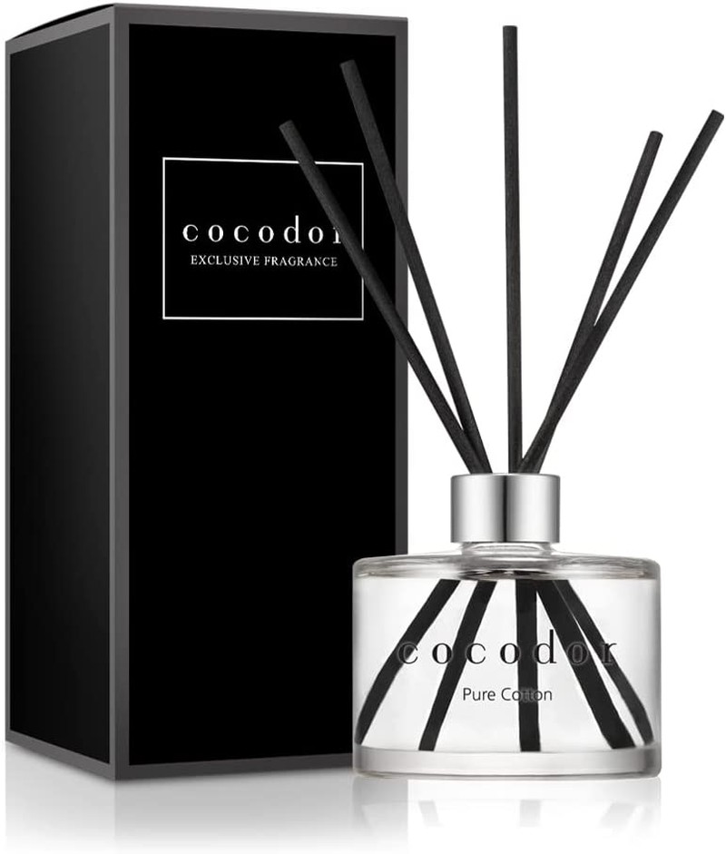 COCODOR Signature Reed Diffuser – Pure Cotton – 200Ml – Reed Diffuser, Reed Diffuser Set, Oil Diffuser & Reed Diffuser Sticks, Room Décor & Office Décor, Home Fragrance, Gift