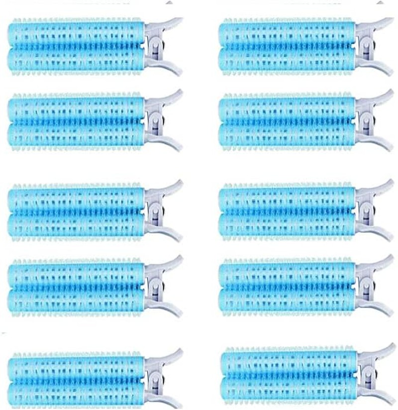 10 Pack Volumizing Hair Root Clips for Curly Hair Volume Fluffy Hair Clip Curly Hair Root Lift Tool Heatless DIY Hair Curler for Long and Short Hair (Blue)