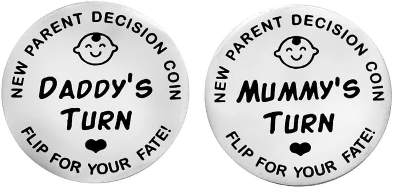 New Parents Gifts Decision Coin for First Time Dad Mom Baby Shower Gifts for New Mommy Daddy Gifts for Women Men Pregnancy Mother Decision Making Coins for New Dad Mom to Be Gifts