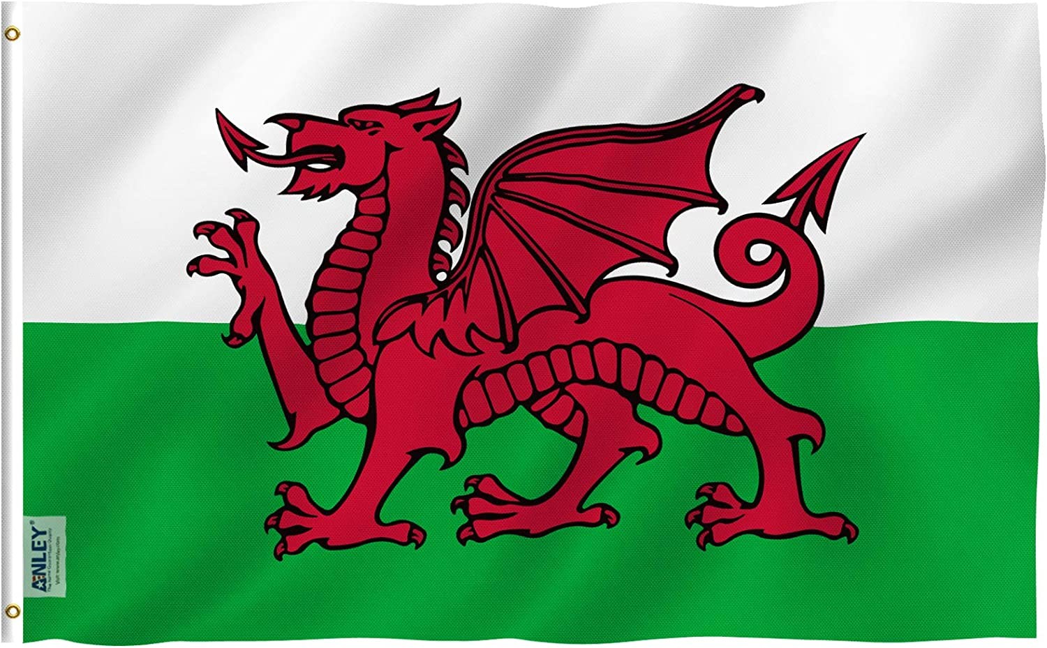 ANLEY Fly Breeze 3X5 Foot Wales Flag – Vivid Color and UV Fade Resistant – Canvas Header and Double Stitched – Welsh Flags Polyester with Brass Grommets 3 X 5 Ft