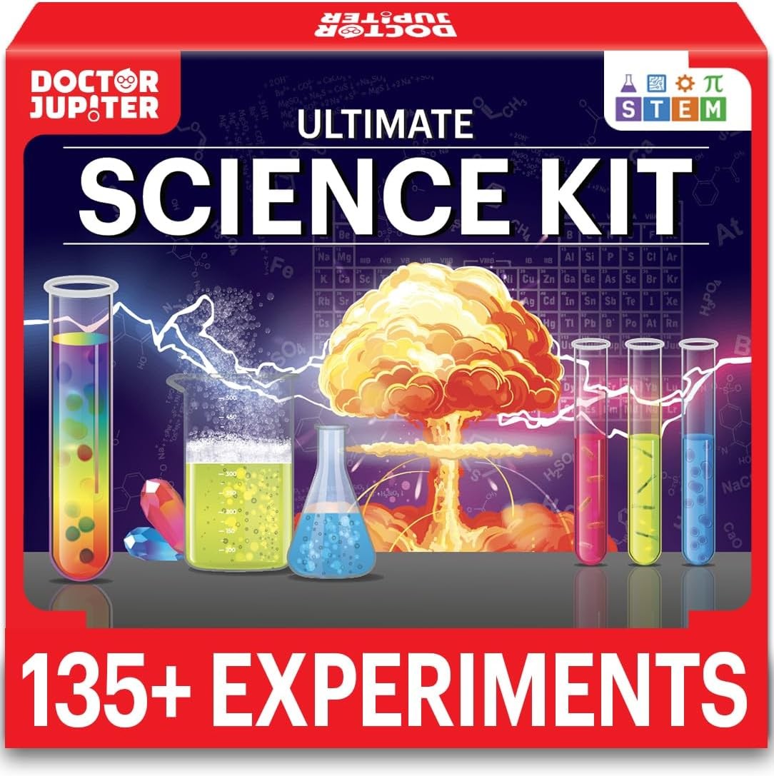 Doctor Jupiter Science Kit for Boys and Girls Aged 8-12-14 | Birthday Gifts Ideas for Kids| STEM Projects Learning Toys for 8,9,10,11,12,13,14 Year Olds| 6-8 Experiments Each of Different Sciences