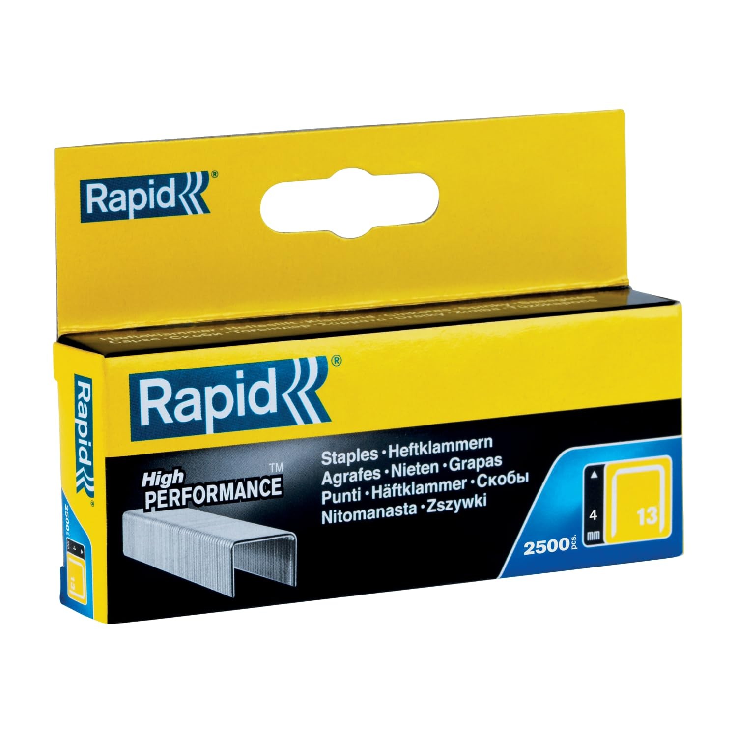 Rapid High Performance Staples, No.13, Leg Length 4 Mm, 11825725-2500 Pieces