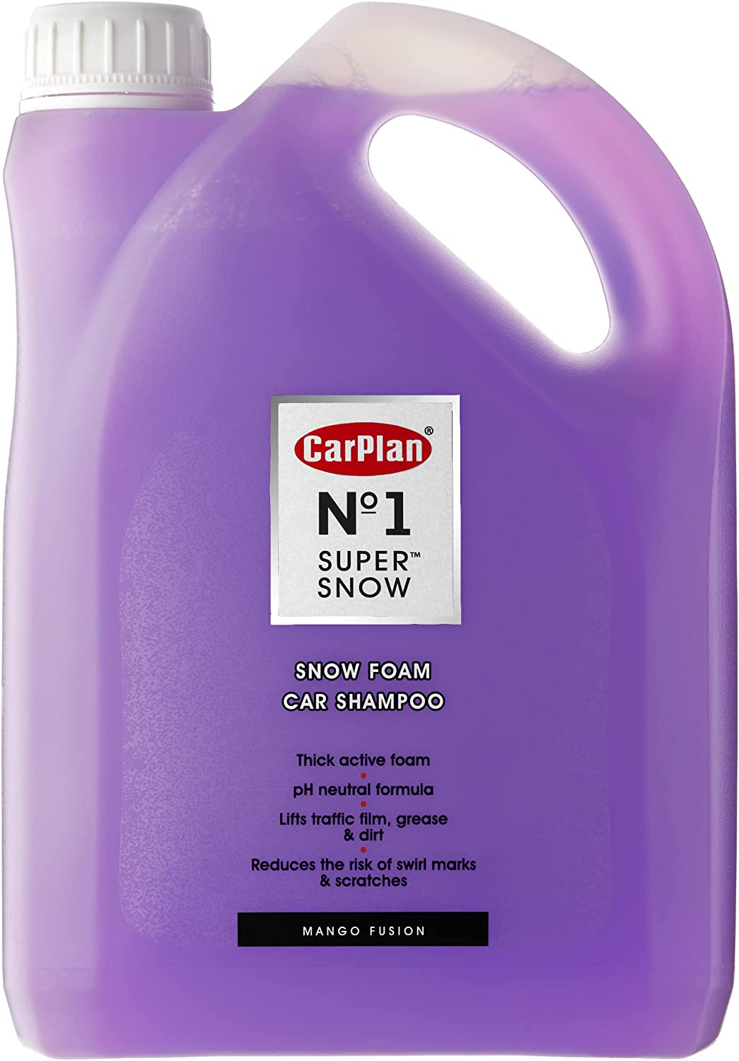 Carplan No.1 Super Snow Car Shampoo Neutral Ph Dirt Lift Thick Foam, 2L