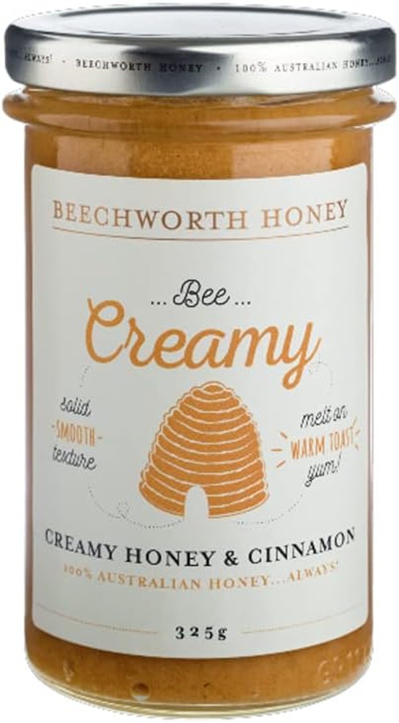 Beechworth Honey Australian Creamed Honey & Cinnamon Jar 325G