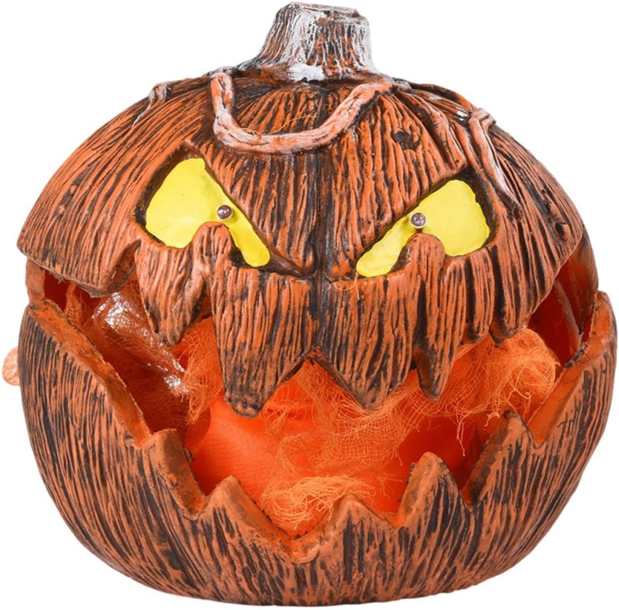 Halloween Pumpkin Lights – Led Lantern with Scary Sound and Flickering Flame, Decorative Home Decor for Desktop | Thanksgiving Party, and Living Room, Battery Operated, Indoor & Outdoor Use