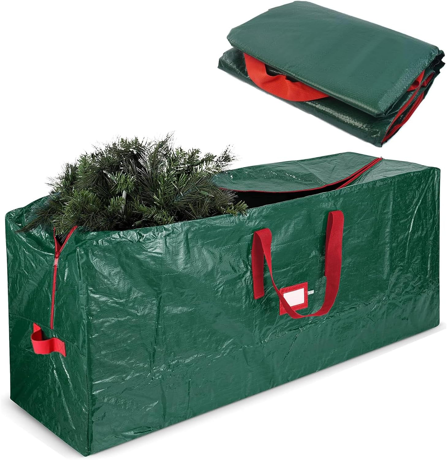 Cozyhome Christmas Tree Storage Bag Fits up to 7Ft Artificial Trees, Waterproof Christmas Tree Bag- Strong, Durable Handles – Labeling Card Slot