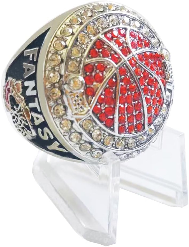 Guancrown Fantasy Basketball Championship Ring League Trophy Champion Ring Prize