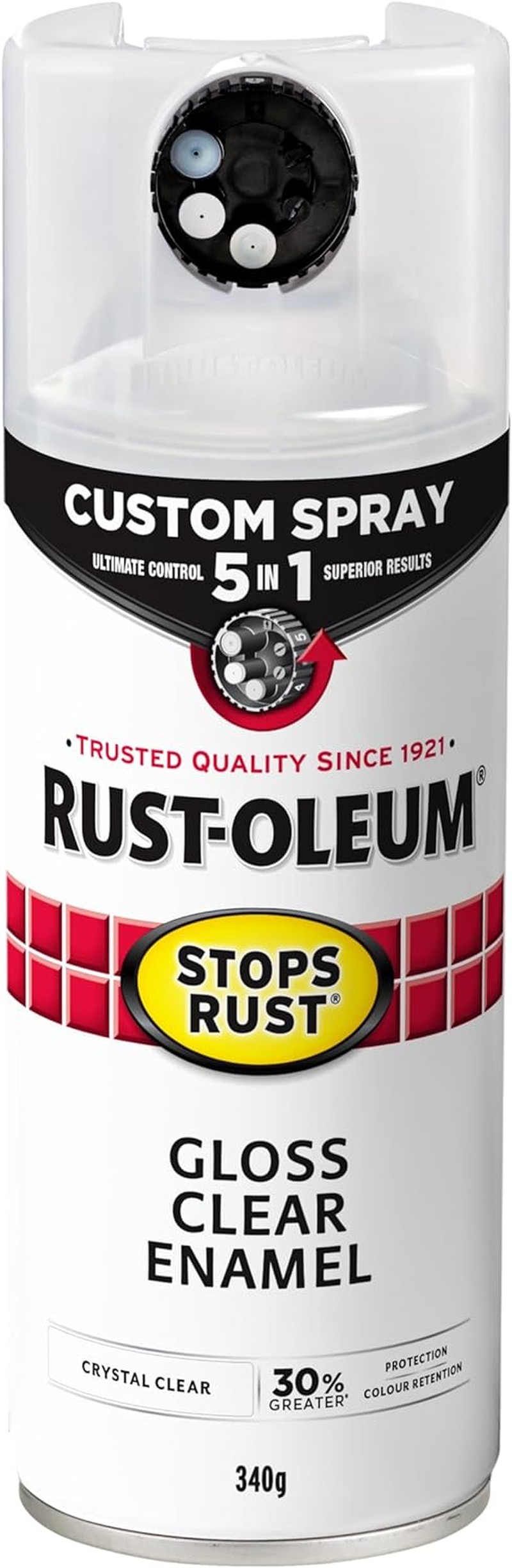 Rust-Oleum Stops Rust 5-In-1 Custom Spray, Gloss Clear, 340 G