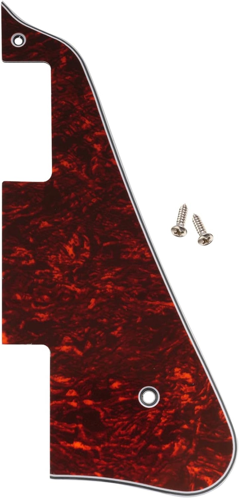 Musiclily Guitar Pickguard for China Made Epiphone Les Paul Standard Modern Style, 4Ply Red Tortoise