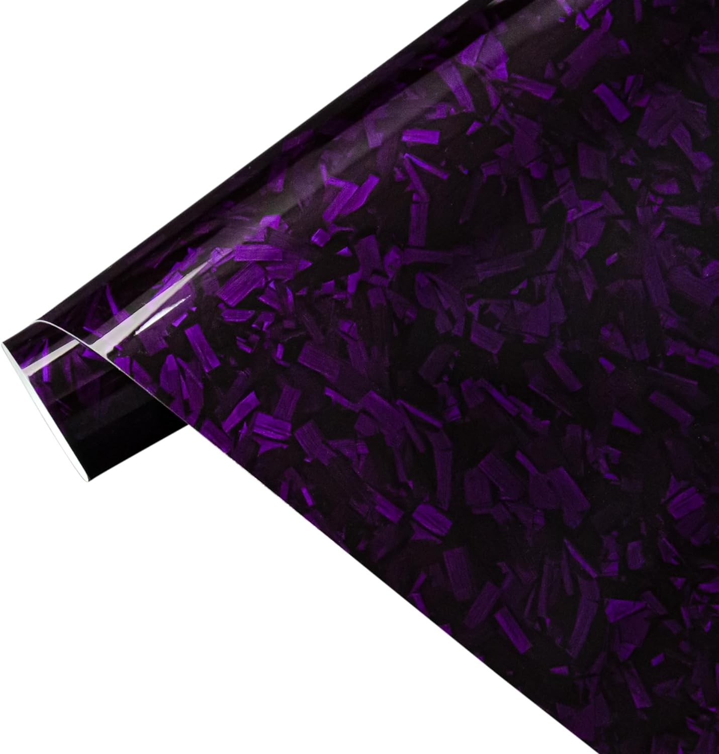 Lypumso Purple Forged Carbon Fiber Vinyl Wraps, Adhesive Wrap Vinyl Roll for Full Car Wraps, Auto Interior Stickers Sheets Films Wraps without Bubble for DIY Use 1Ft X 5Ft