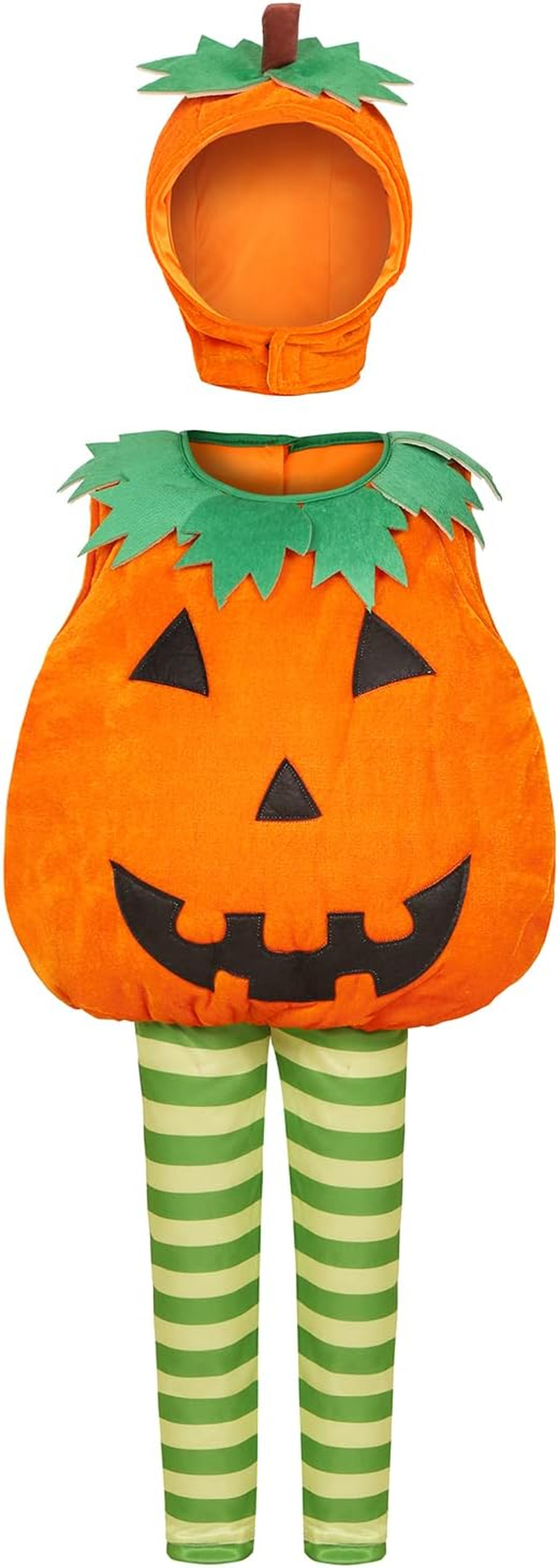 Soyoekbt Kids Pumpkin Costume Halloween Role Dress up 1-7 Years