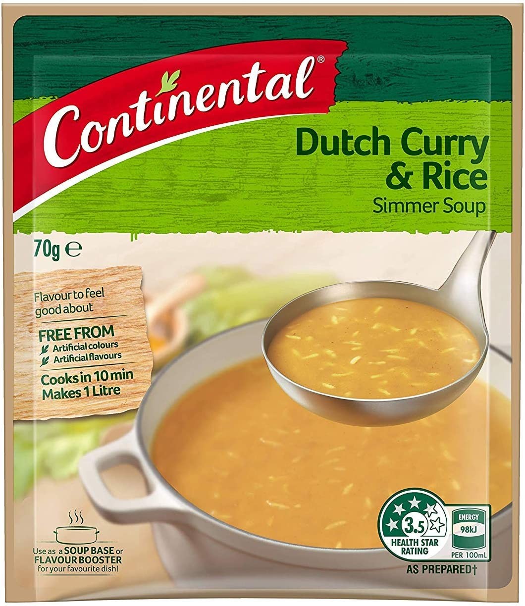 CONTINENTAL Simmer Soup | Dutch Curry and Rice, 70G