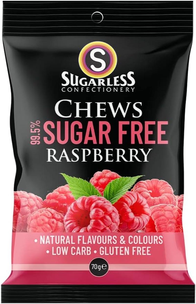 The Sugarless Company a Raspberry Chews, 70 G