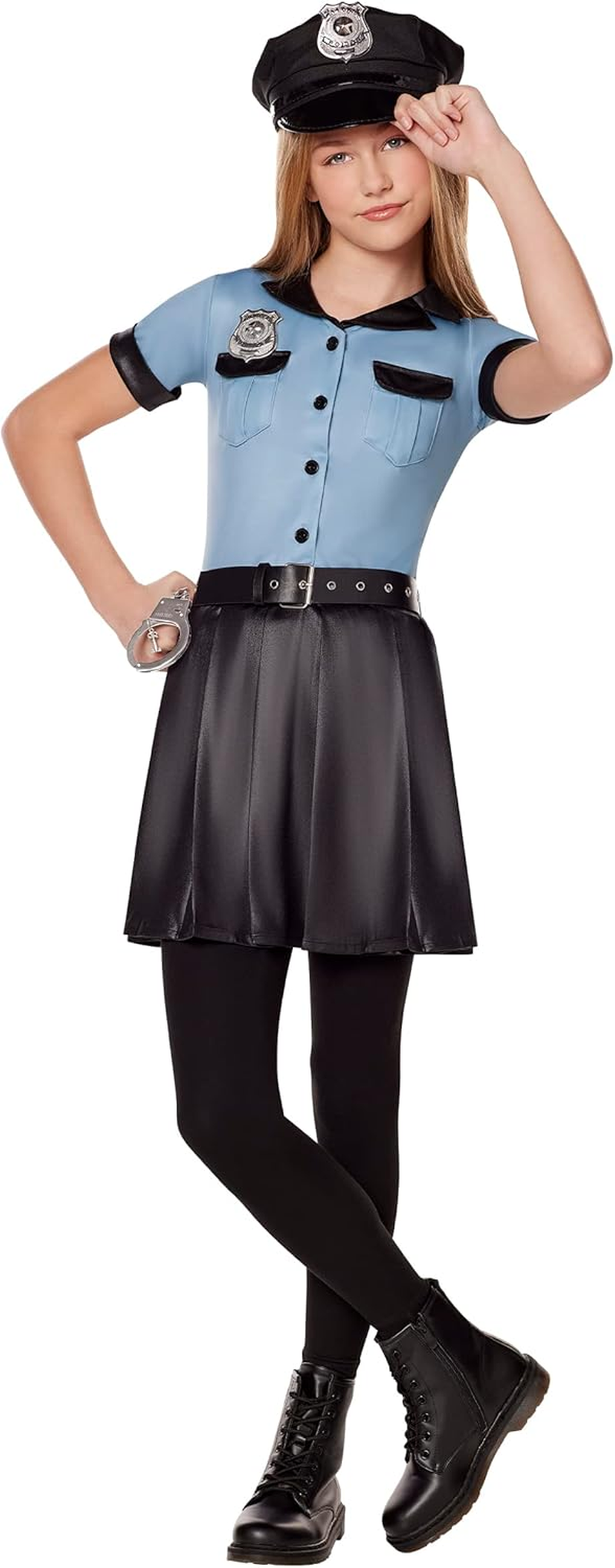 Spirit Halloween Kids Police Dress Costume | Girls Costumes | Occupation Costumes | Police Officer Costume