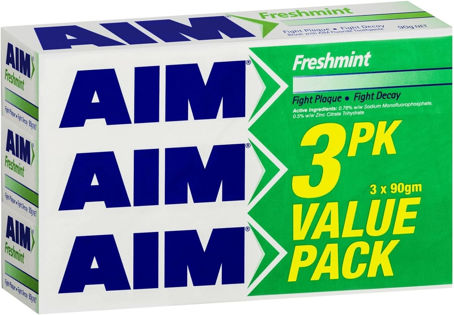 AIM Freshmint Toothpaste 3PK